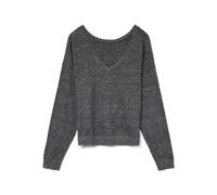 Vero Moda Vmmarina LS Noos 2-Way V-Neck Jersey, Gris Oscuro, XL