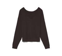 VERO MODA Vmmarina LS 2-Way V-Neck Pullover Noos Jersey, Pastel de Chocolate, XL para Mujer