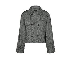 VERO MODA Vmmattie-Chaqueta Corta, Negro/Detalles: Hueso de Arenque, M Mujeres