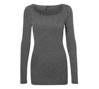 VERO MODA Vmmaxi My Ls Soft Long U-Neck Ga Noos Camiseta de manga larga para mujer, gris (Medium Grey Melange), XS