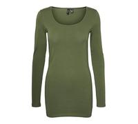 VERO MODA Vmmaxi My Ls Soft Long U-Neck Ga Noos Camiseta de manga larga para mujer, Verde (Olivine), XS
