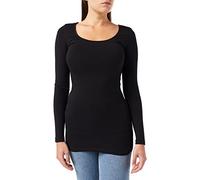 VERO MODA VMMAXI MY LS SOFT LONG U-NECK NOOS - Maglia a maniche lunghe Mujer, Negro (Black), M (Talla del fabricante: L)