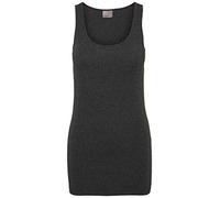 Vero Moda Vmmaxi My Soft Long Tank Top Noos, Camiseta sin Mangas para Mujer, Gris (Dark Grey Melange), S