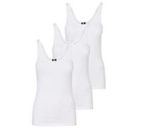 VERO MODA Vmmaxi My Soft UU Tank Noos Top, 3 x Blanco Brillante, XXL