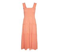 VERO MODA Vmmenny SL Smock-Vestido de Pantorrilla Wvn Ga Noos Largo, Pink Cosmos/AOP:huki, S para Mujer