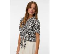 Vero Moda VMMENNY TIE SS SHIRT WVN GA XS Beige
