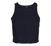 VERO MODA Vmmila SL Crop Top Jrs CE Ga, Azul Marino, L Mujeres