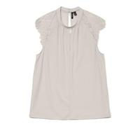 Vero Moda Vmmilla SL Lace tee Ga Noos, Piedra Pumice., M