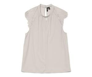 Vero Moda Vmmilla SL Lace tee Ga Noos, Piedra Pumice., M