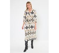 Vero Moda VMMILLE 3/4 SHIRT 7/8 DRESS WVN BTQ GA L Beige