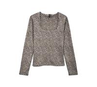 VERO MODA Vmmillion LS Square Neck Top Jrs Noos, Abedul, XL Mujeres