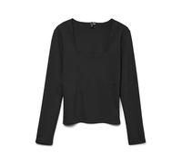 VERO MODA Vmmillion LS Square Neck Top JRS Noos, Negro, M