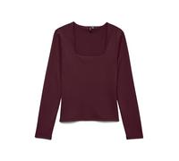 VERO MODA Vmmillion LS Square Neck Top Jrs Noos, Puerto Tawny, XS Mujeres