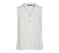 VERO MODA Vmmymilo SL V-Neck Shirt Wvn Ga Camisa, Blanco Nieve, M Mujeres