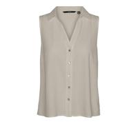 VERO MODA Vmmymilo SL V-Neck Shirt WVN Ga Camisa, Forro Plateado., S