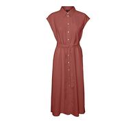 VERO MODA Vmmymilo SL Calf Camiseta Dress Wvn Ga Vestido, Marsala, M para Mujer