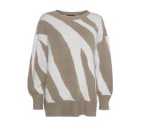 VERO MODA Vmnancy LS O-Neck Long Jersey Boo Punto, Silver Mink/Detail:w. Birch Animal Print, M para Mujer