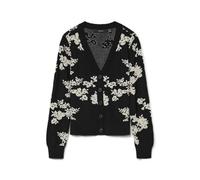 VERO MODA Vmnancy LS V-Neck Cardigan Boo, Negro, M para Mujer