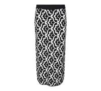 VERO MODA Vmnancy NW 7/8 Skirt Boo Falda Midi, Negro/Detalles: con Estampado de Flores de Abedul, L para Mujer