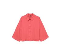VERO MODA Vmnatali Crop Shirt Wvn Ga Noos, Coral, XL Mujeres