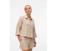 Vero Moda Vmnatali Crop Shirt Wvn Noos M Gris