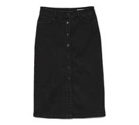 VERO MODA Vmnatty DNM Mix Noos - Falda con Botones 7/8, Black Denim, M