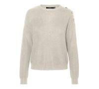 VERO MODA Vmnewlexsun LS O-Neck Button Jersey Ga Punto, Abedul, S para Mujer