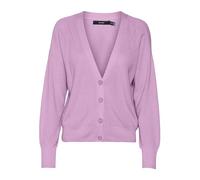 VERO MODA Vmnewlexsun LS Short V-Neck Car Ga Noos Suéter cárdigan, Lila Pastel, XL para Mujer