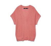 VERO MODA Vmnewlexsun Shine SS V-Neck Vest, Coral, L