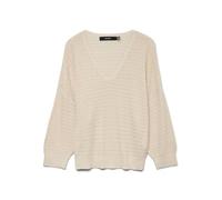 VERO MODA Vmnewlexsun Stitchy 3/4 V-N Bat Pull. Ga, Abedul, M para Mujer