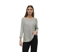 Vero Moda Vmnora 3/4 Boatneck Blouse Noos, Sudadera Mujer, Light Grey Mix, S