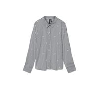 VERO MODA Vmnora LS Oversize AOP Camiseta WVN Ga Noos, Azul Marino, XL