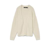 VERO MODA Vmnovah Rib LS V-Neck Open Cardigan Noos, Abedul, XL para Mujer