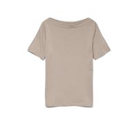 Vero Moda VMPANDA - Camiseta de Manga Corta para Mujer, Color Liso, elástica, con Cuello de Barco, Falda Lunar, M