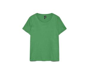 Vero Moda Vmpaula S/S - Camiseta para Mujer, Verde Brillante, L