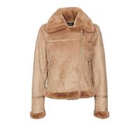 VERO MODA Vmpeggy-Chaqueta de Piel sintética, Tigers Eye, S para Mujer
