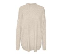 VERO MODA Vmplaza LS Highnck Long Jersey Ga Noos Punto, Birch/Detalle: Melange, S para Mujer