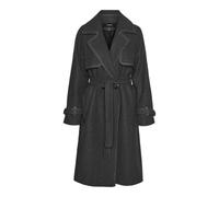 VERO MODA Vmpopmiley Long Coat Abrigo Largo, Gris Oscuro, M Mujeres