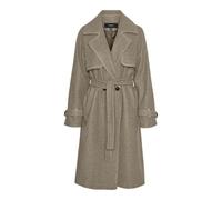 VERO MODA Vmpopmiley Long Coat Abrigo Largo, Silver Mink/Detail:Melang, XL Mujeres