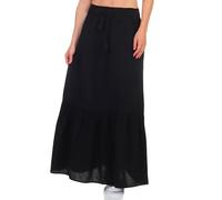 VERO MODA Vmpretty HW Maxi Skirt Wvn Ga Noos Falda Larga, Negro, M para Mujer