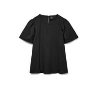 VERO MODA Vmpretty SS Top WVN Ga Noos, Negro, XL