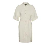 VERO MODA Vmqueeny S/S-Camiseta de Manga Corta para Mujer Vestido, Abedul, S