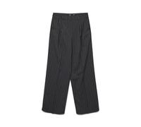 VERO MODA Vmrita MW Wide Dad Pant Pantalones, Phantom/Stripes:Snow White Pinstripe, S / 34L para Mujer
