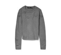 VERO MODA Vmrose LS O-Neck Pullover Boo Jersey, Color Gris, XS para Mujer