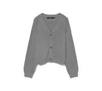 VERO MODA Vmsaba Full Needle LS V-Neck Cardi Noos, Color Gris, XS para Mujer
