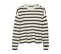 VERO MODA Vmsaba LS O-Neck Button Jersey Ga Noos Suéter, Abedul/Rayas: Negro, XL para Mujer