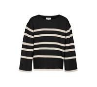VERO MODA VMSABA LS O-Neck Jersey GA Girl Noos, Negro/Rayas: Abedul