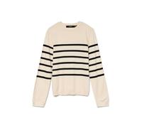 VERO MODA Jersey a rayas, cuello redondo. Color rayas negro