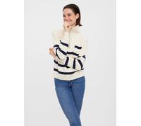 Vero Moda Vmsaba Stripe Ls Highneck Blouse Ga Noos XL Blanco