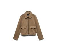 VERO MODA Vmsafir - Chaqueta Corta para Mujer Ga Noos, Fossil, S, fósil, S